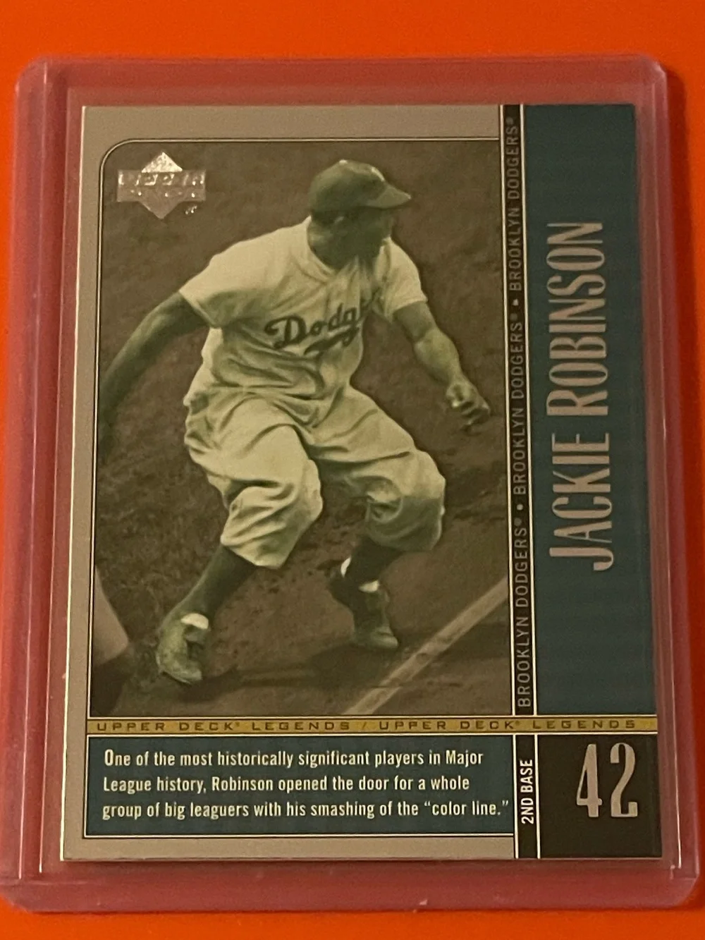 Jackie Robinson #27 2000 Upper Deck Legends Baseball Trading Card